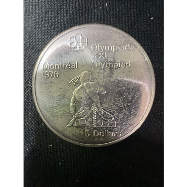 1976 Montreal Olympics .925 Sterling Silver $5 Coin, 24.3g