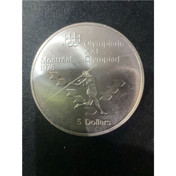 1976 Montreal Olympics .925 Sterling Silver $5 Coin 24.3g