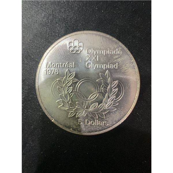 1976 Montreal Olympics .925 Sterling Silver $5 Coin, 24.3g