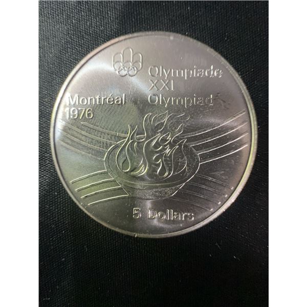 1976 Montreal Olympic $5 Silver Coin Canada