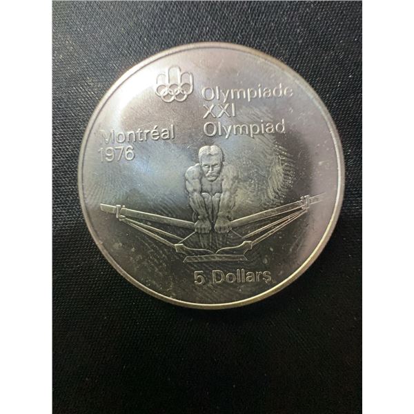 1976 Montreal Olympics $5 .925 Sterling Silver Coin, 24.3g