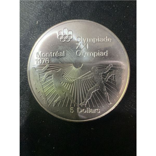 1976 Montreal Olympics .925 Sterling Silver $5 Coin, 24.3g