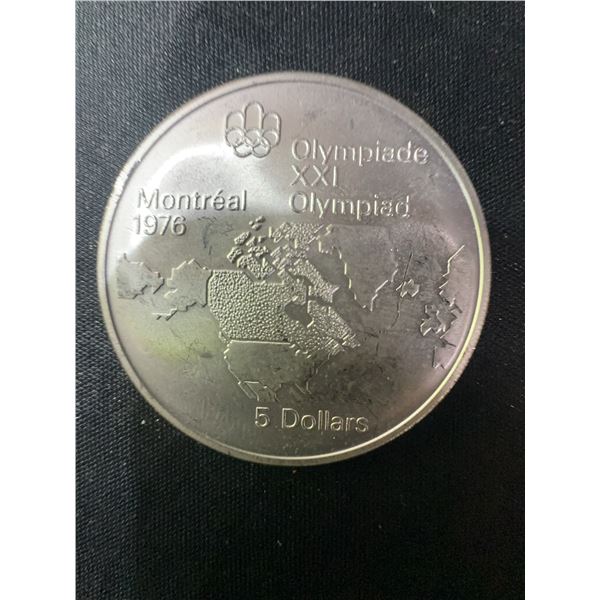1976 Montreal Olympics $5 Coin .925 Sterling Silver 24.3g