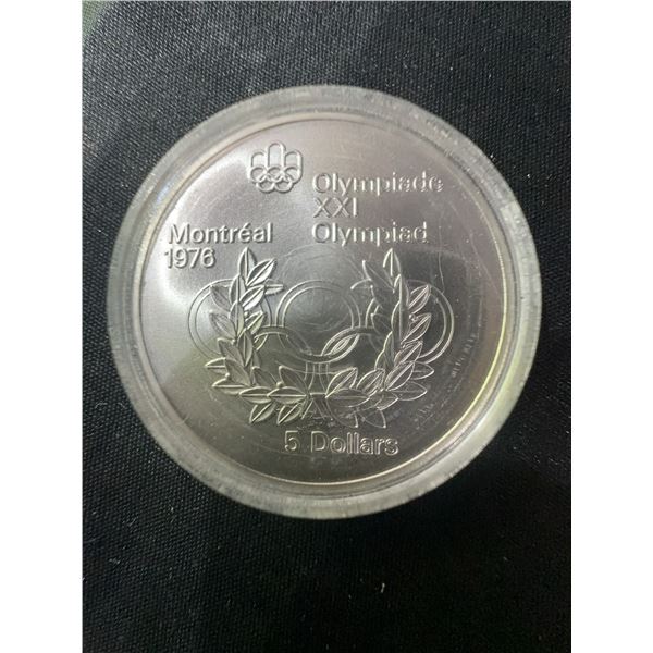 1976 Montreal Olympics $5 Sterling Silver Coin, 24.3g