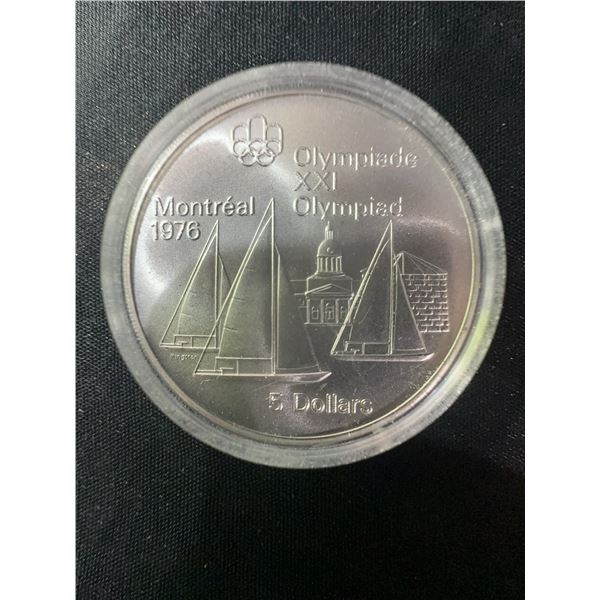 1976 Montreal Olympics $5 .925 Sterling Silver Coin, 24.3g