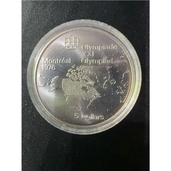 1976 Montreal Olympics $5 Sterling Silver Coin, 24.3g
