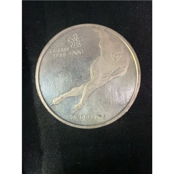 1988 Calgary Winter Olympics $20 .925 Sterling Silver Coin