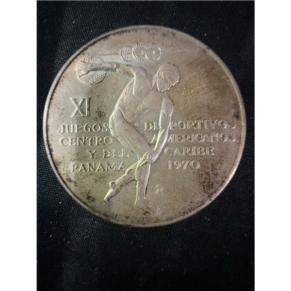 1970 Panama 5 Balboas Silver Coin, 11th Central American and Caribbean Games