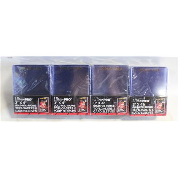 4 NEW, SEALED ULTRA PRO TOPLOADERS PACKS 100 TOTAL