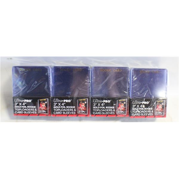 4 NEW, SEALED ULTRA PRO TOPLOADERS PACKS 100 TOTAL