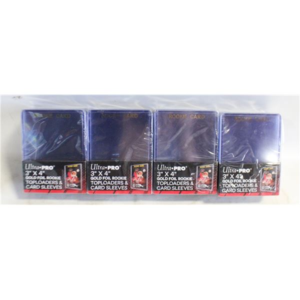 4 PACKS ULTRA PRO TOPLOADERS 3"x4", 100 TOTAL