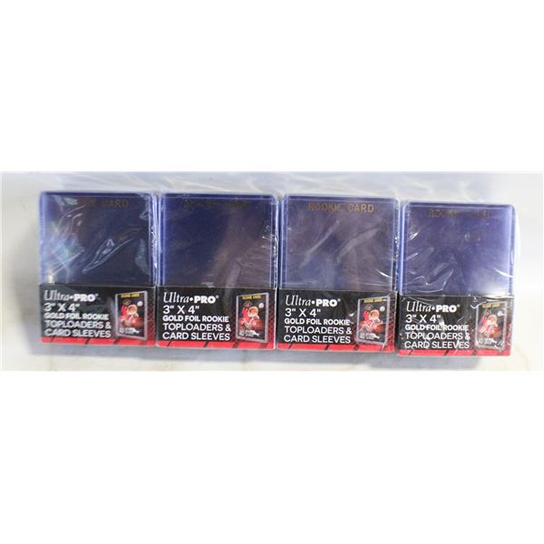 4 NEW, SEALED ULTRA PRO TOPLOADERS PACKS 100 TOTAL