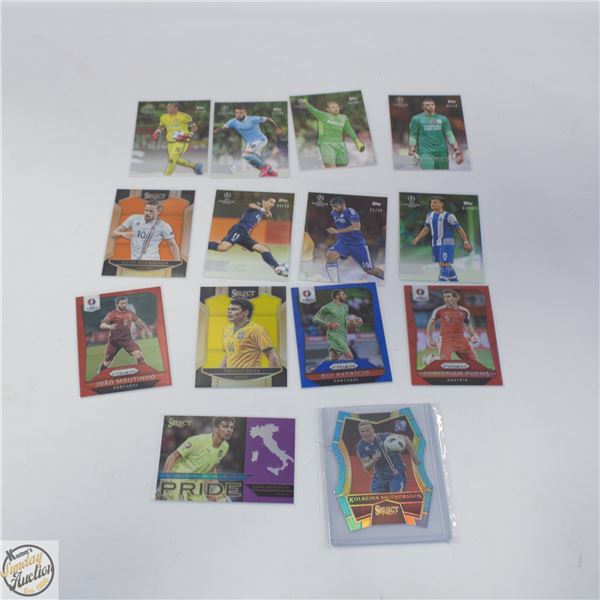 14 ASSORTED SOCCER CARDS