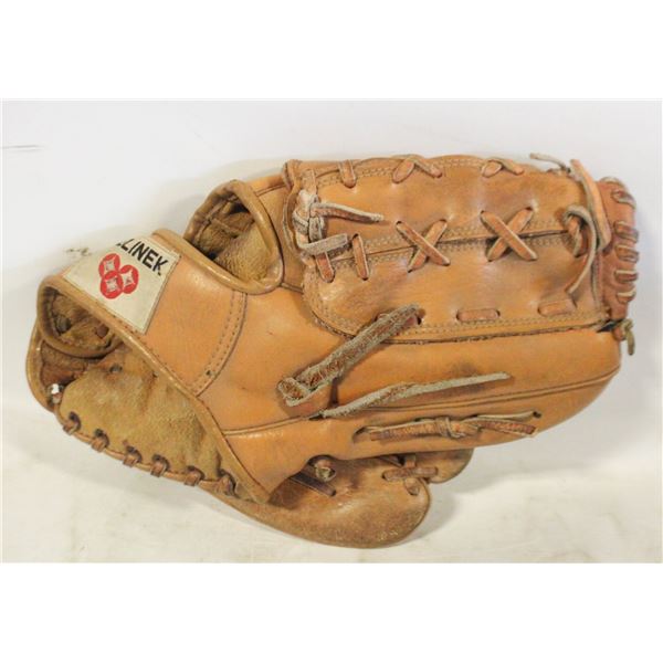 VINTAGE "JELINEK" LEATHER CATCHERS GLOVE- MADE