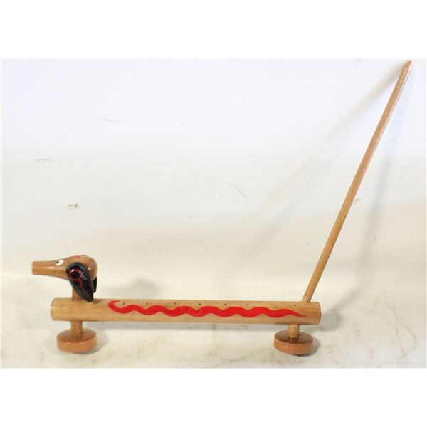 MCM WOOD DACHSHUND APPETIZER TOOTHPICK HOLDER