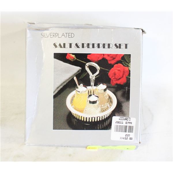 SILVER PLATED SALT & PEPPR SET
