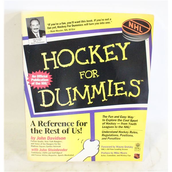 1997 HOCKEY FOR DUMMIES OFFICIAL NHL BOOK