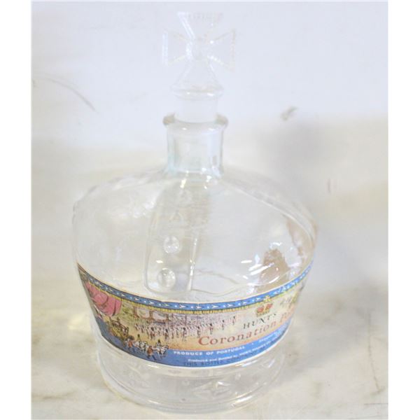 1953 HUNT'S CORONATION PORT DECANTER