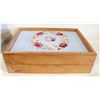 Image 1 : FLORAL NEEDLEPOINT SPOON HOLDER CABINET