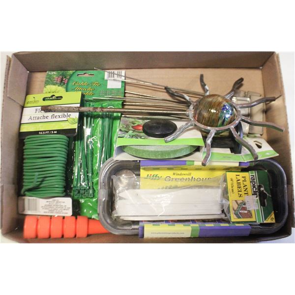 GARDEN ITEMS- ASSORTED BOX LOT