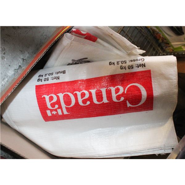 CANADA GRAIN WHEAT BAGS- 50KG CAPACITY- LOT OF 20