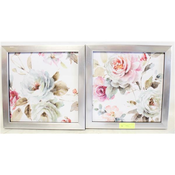 FLORAL PRINT SET 13 INCHES BY 13 INCHES