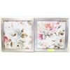 Image 1 : FLORAL PRINT SET 13 INCHES BY 13 INCHES