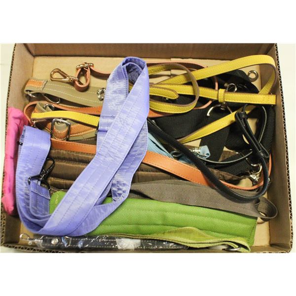 LUGGAGE/PURSE/BAG STRAPS- BOX LOT ASSORTED
