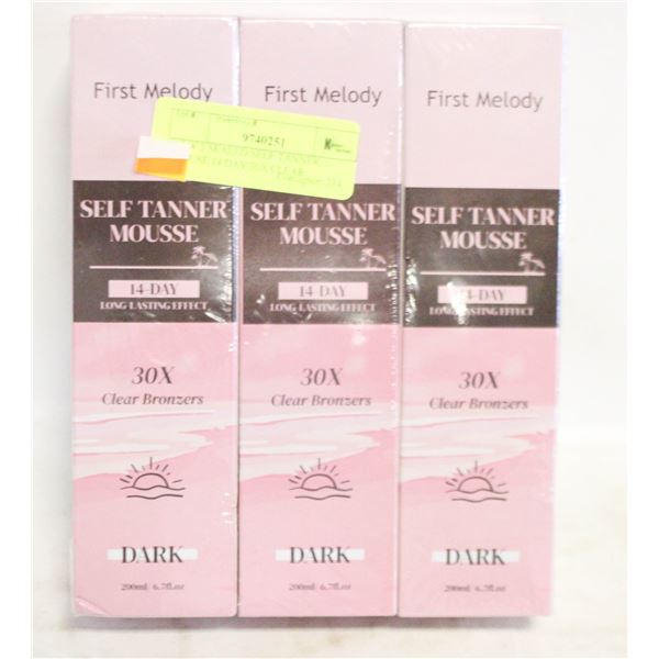 NEW 3 SEALED SELF TANNER MOUSE 14 DAY 30X CLEAR