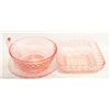 Image 1 : VINTAGE PINK DEPRESSION GLASS ONE-HANDLED CREAM