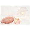 Image 1 : 3X VINTAGE 1930S PINK DEPRESSION GLASS HANDLES