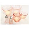 Image 1 : VINTAGE PINK DEPRESSION GLASS FOOTED OPEN SUGAR