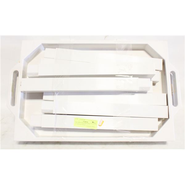 2 PLASTIC TRAYS W/LEGS 12"X18"X14" HIGH