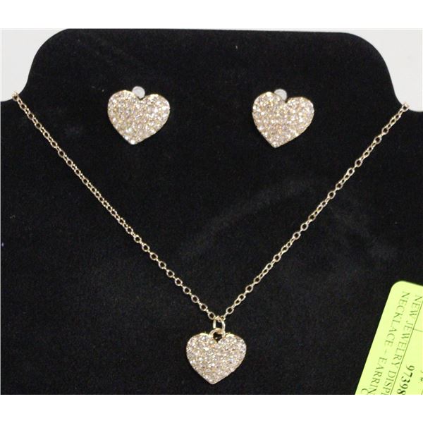 NEW JEWELRY DISPLAY W/ NECKLACE + EARRINGS