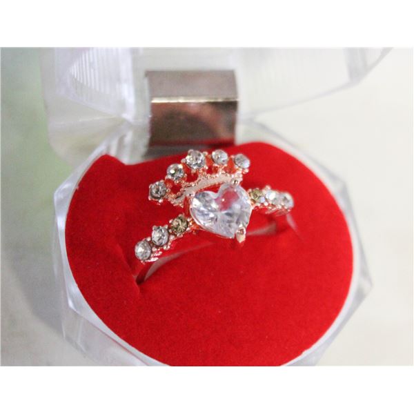 QUEEN OF HEART RING SZ8