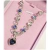 Image 1 : NEW BLUE CRYSTAL HEART LOVE BRACELET