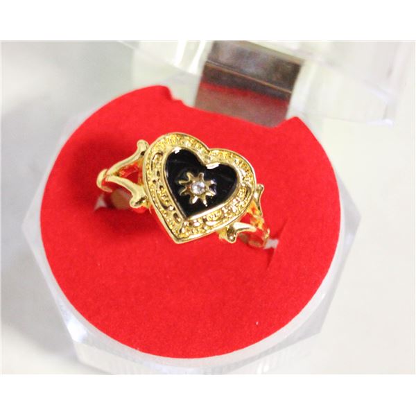HEART SHAPE GP RING SZ7