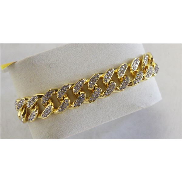 NEW ICED OUT CUBAN LINK CHAIN  BRACELET