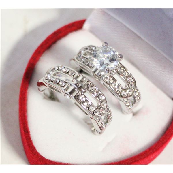 NEW 2PCS/SET RING SET SZ8