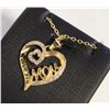 Image 1 : GOLD TONE HEART SHAPED I LOVE YOU MOM PENDANT