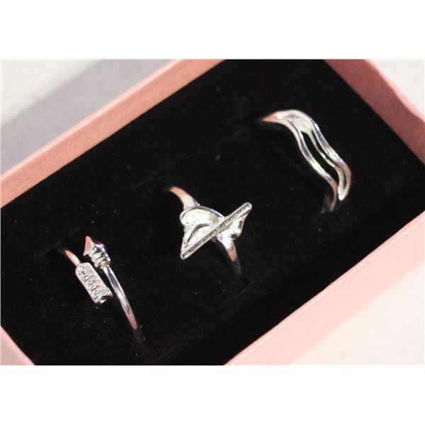 NEW 3PCS/SET RING SET SZ8