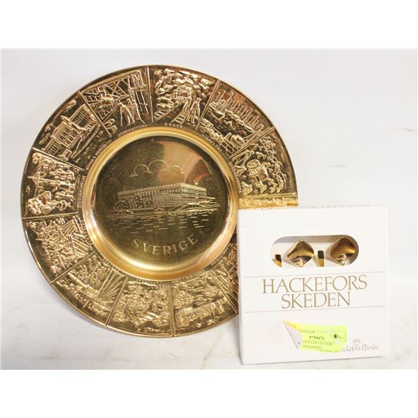 GOLD PLATED COLLECTOR PLATTER, INSCRIBED