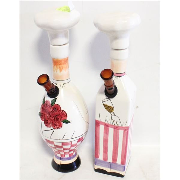 SET OF TWO NOVELTY BONGS: VINTAGE OIL &