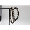 Image 1 : #76-NATURAL JASPER SPORT & JADE JADEITE BRACELET