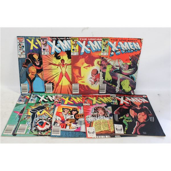 9 OLD X-MEN COMIC BOOKS 1980S INCLUDING
