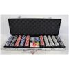 Image 1 : NEW 500 CHIPS POKER SET NEW 2 DECKS, 5 DICE,