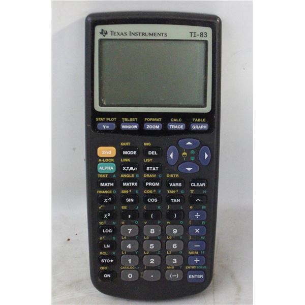TEXAS INSTRUMENTS TI-83 GRAPHING CALCULATOR