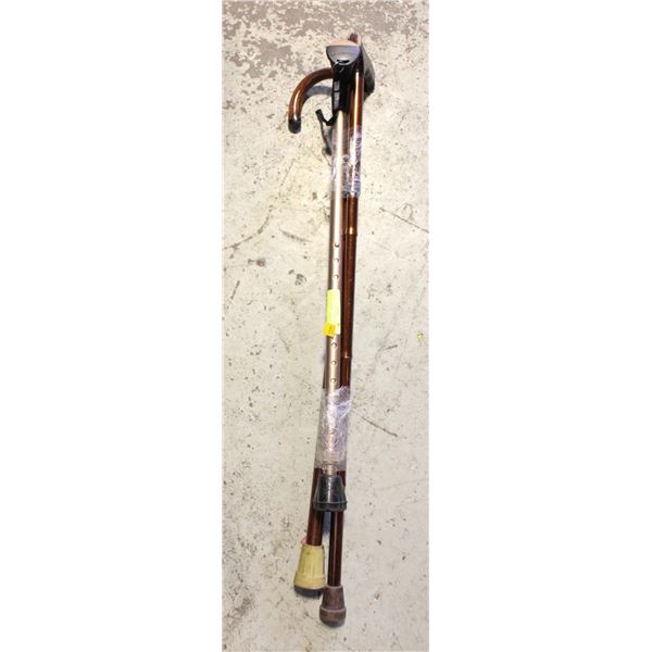 ESTATE LOT OF 3 WALKING CANES - 1 WOOD, 2 METAL
