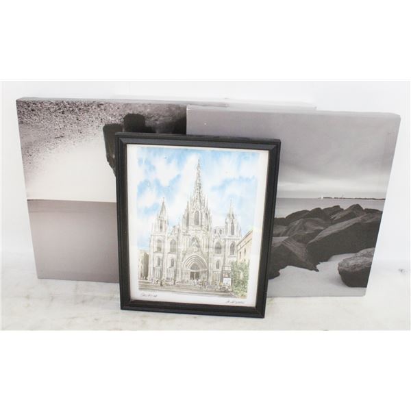 WALL ART 4 PIECES OCEANS CATHEDRAL
