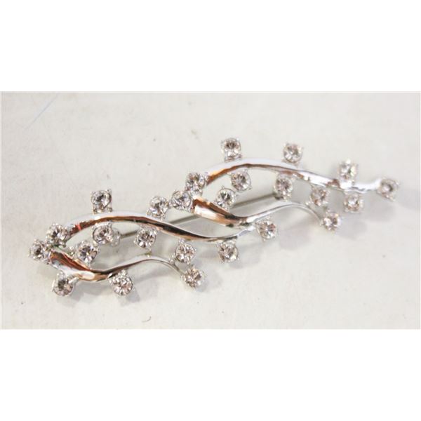RHINESTONE BRANCH BROOCH